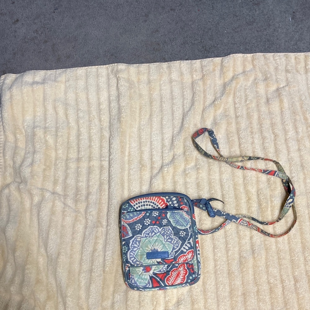 Vera Bradley Blue and Green Floral Crossbody Bag